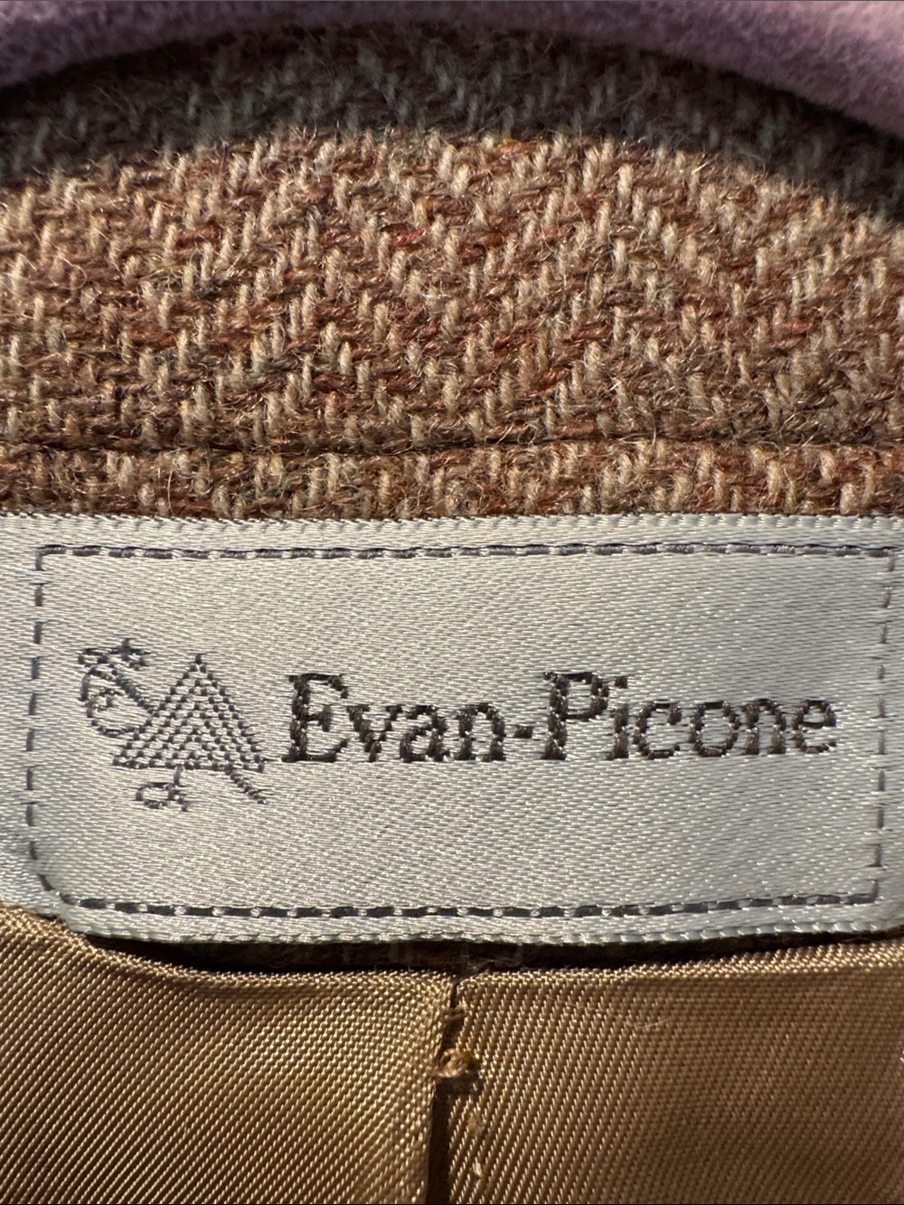 Evan Picone Vintage Brown Plaid Wool Blazer - Picture 2 of 8